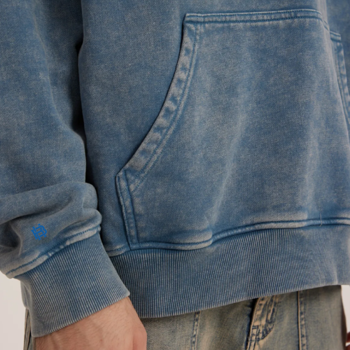 BLUE BIRD HVY OVRSZ'D FADED HOOD