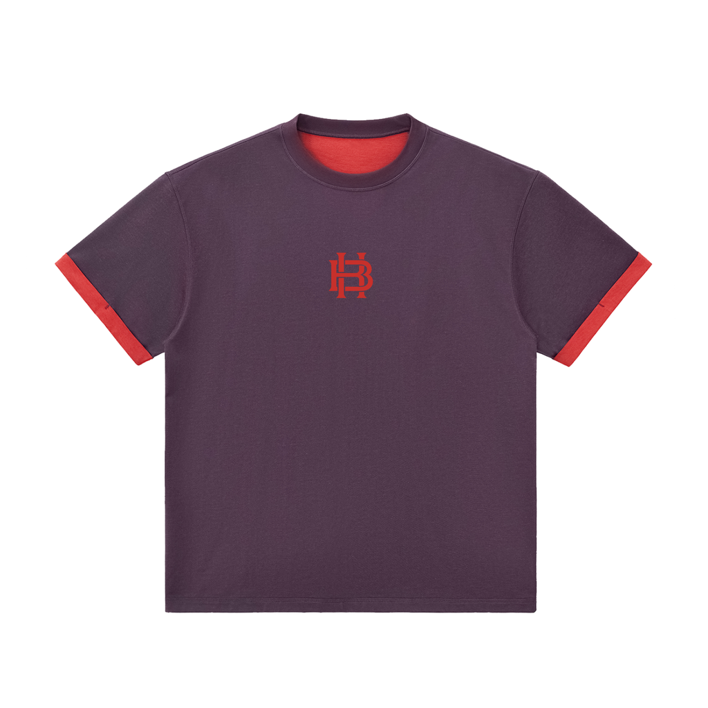 Contrast Cuff Cuffed T-Shirt