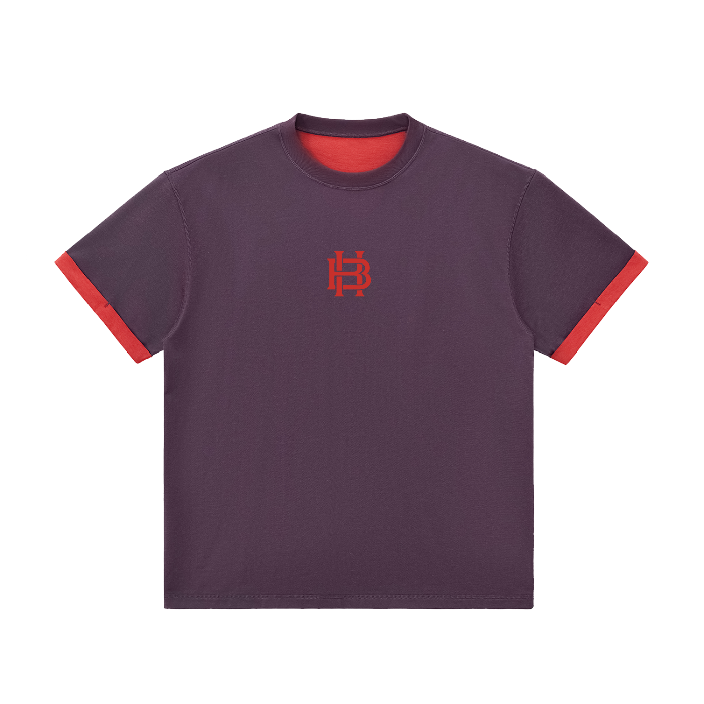 Contrast Cuff Cuffed T-Shirt