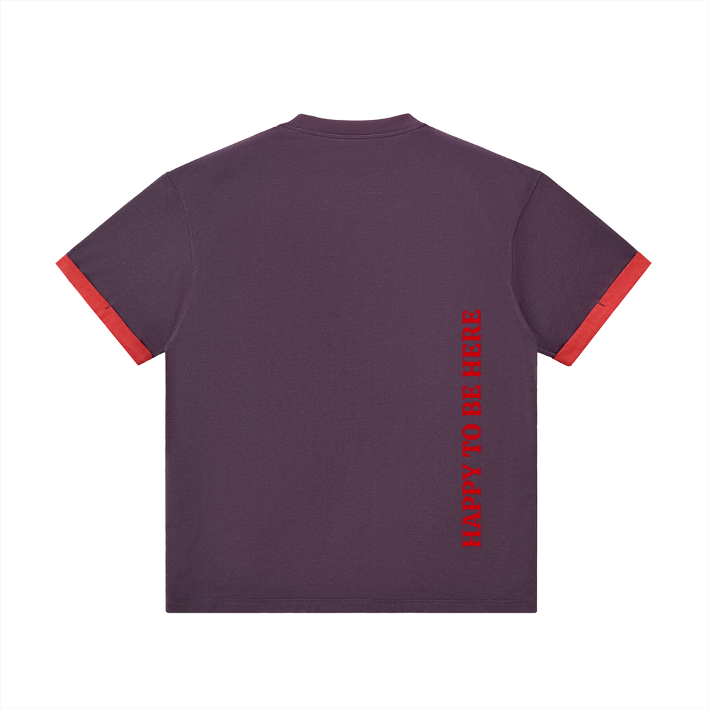 Contrast Cuff Cuffed T-Shirt