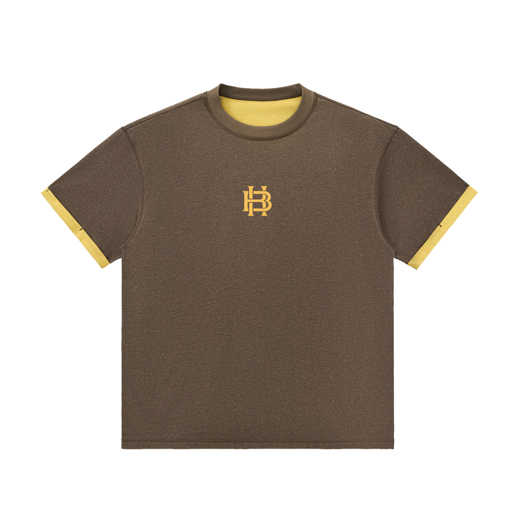 Contrast Cuff Cuffed T-Shirt