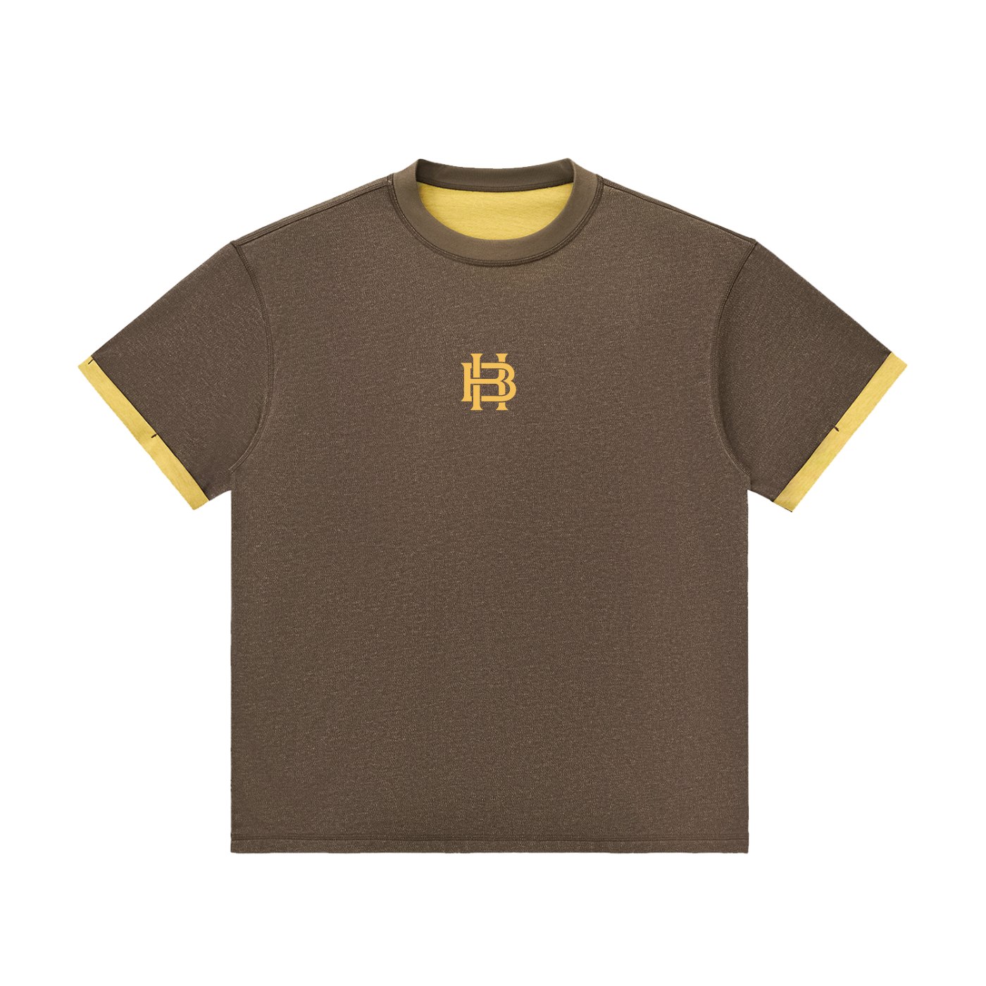 Contrast Cuff Cuffed T-Shirt