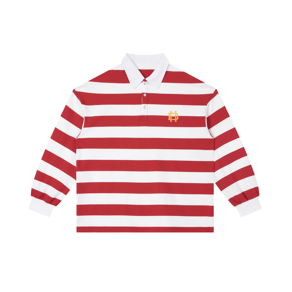 Color Block Stripe Polo Shirt