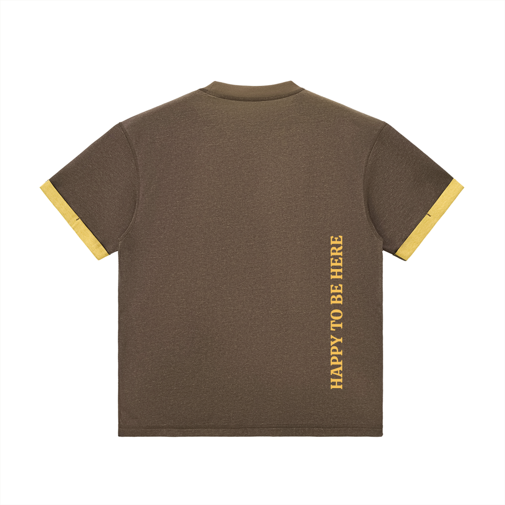 Contrast Cuff Cuffed T-Shirt