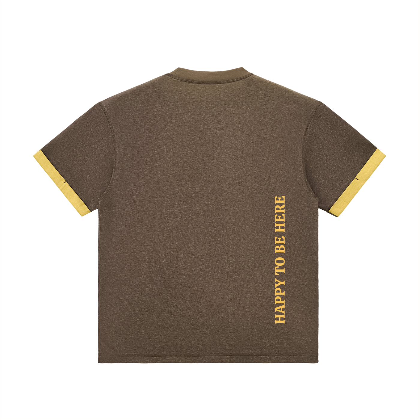 Contrast Cuff Cuffed T-Shirt
