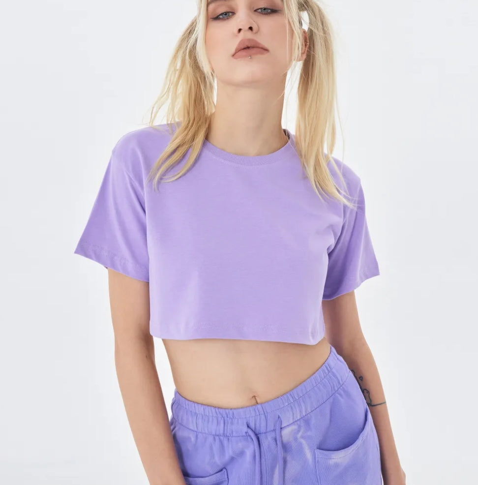 PURP CROP TEE H.I.P.S.