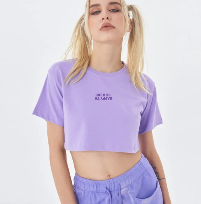 PURP CROP TEE H.I.P.S.
