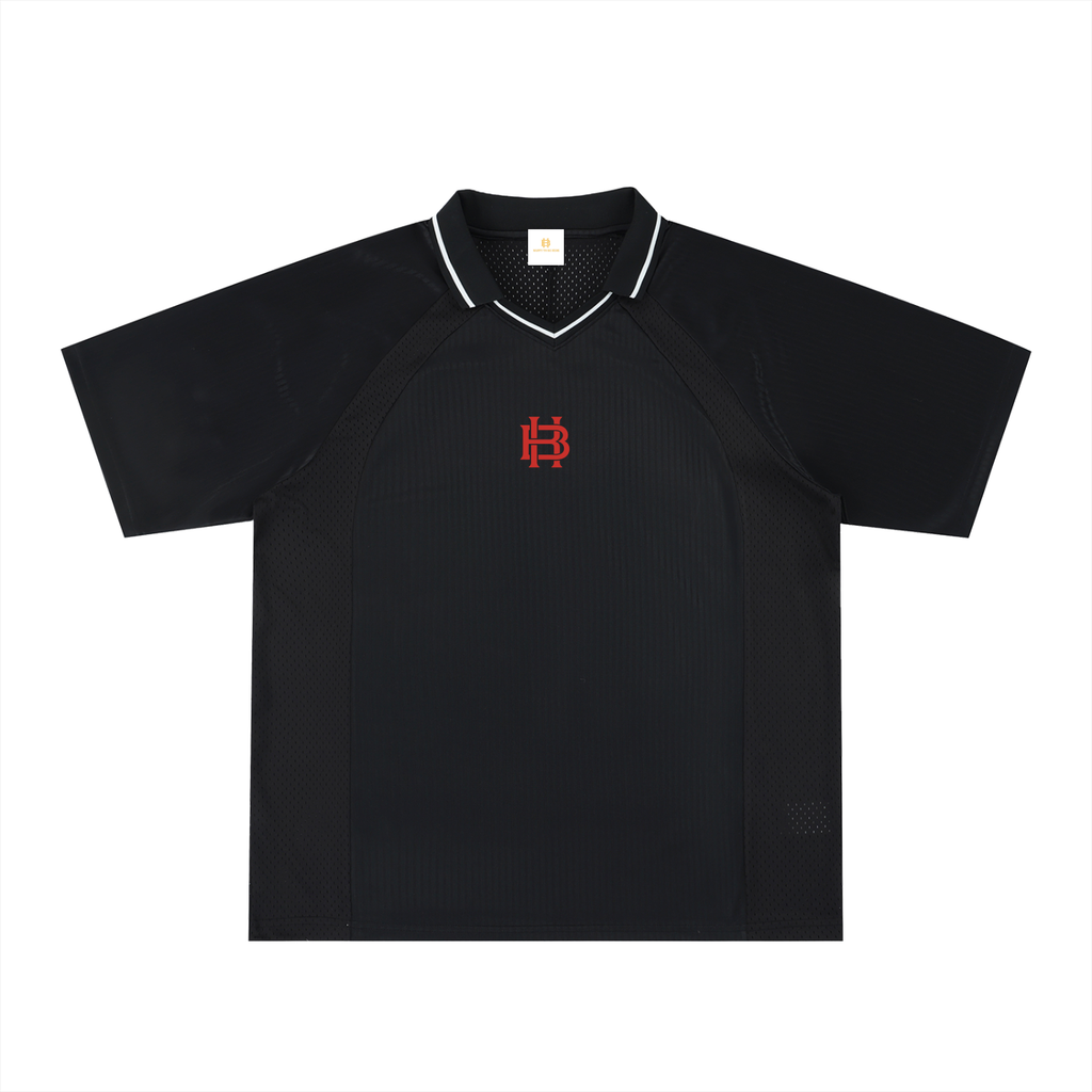 Striped V-Neck Soccer Jersey