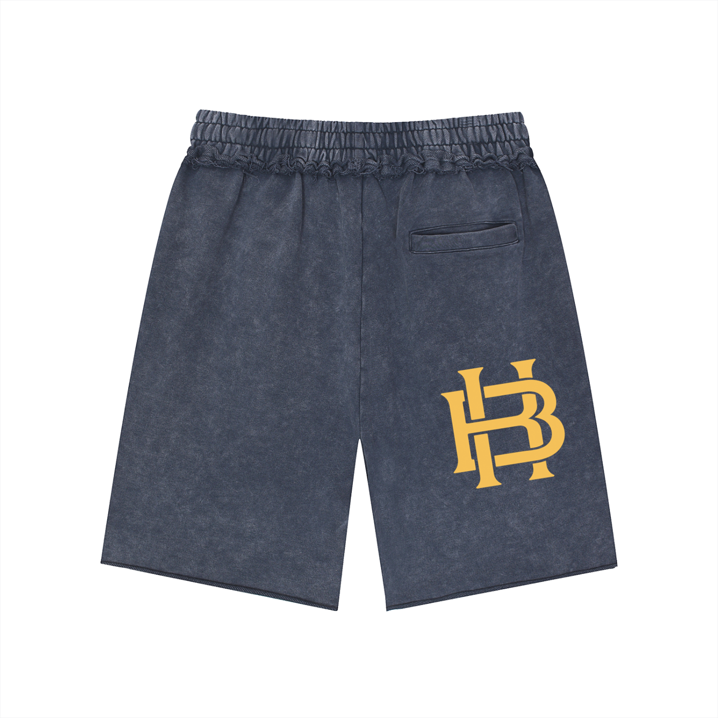 Unisex Mineral Wash Raw Edge Shorts