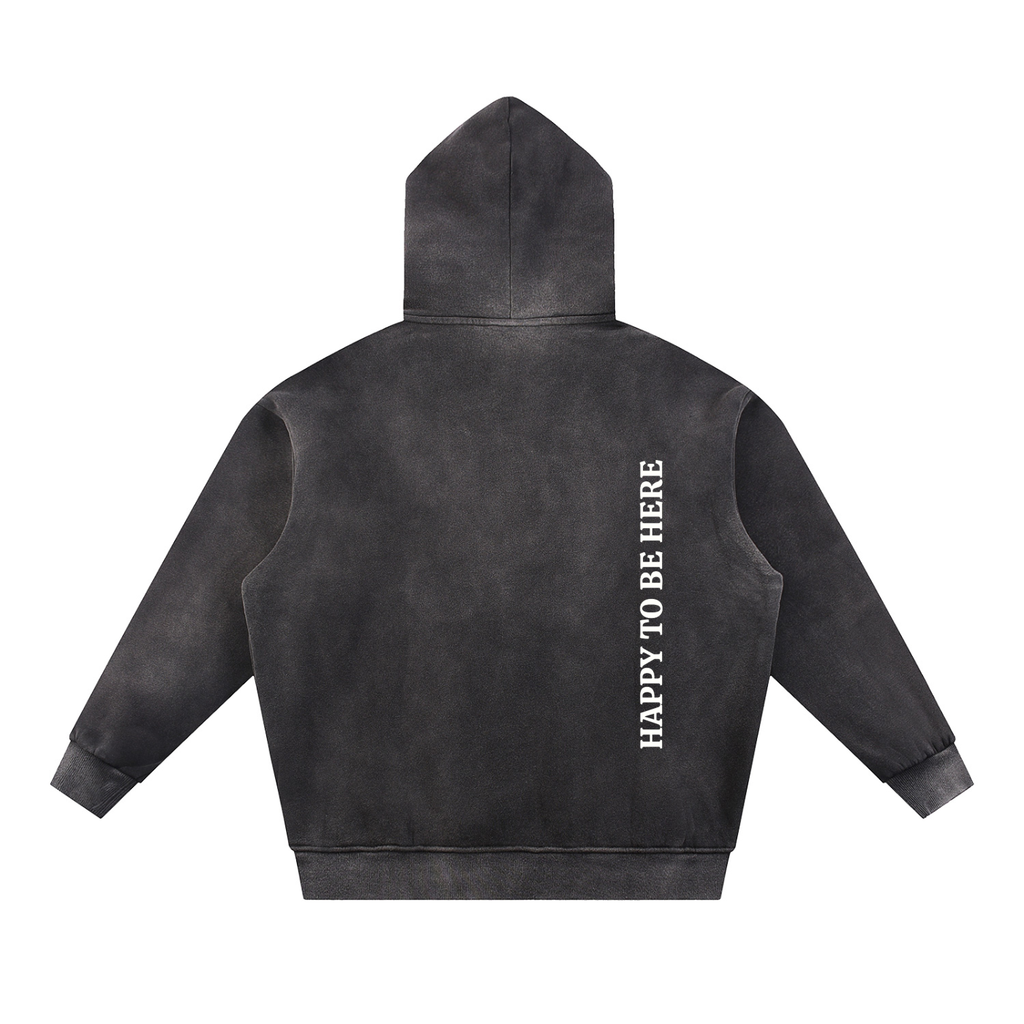 Sun Fade Contrast Tape Fleece Hoodie