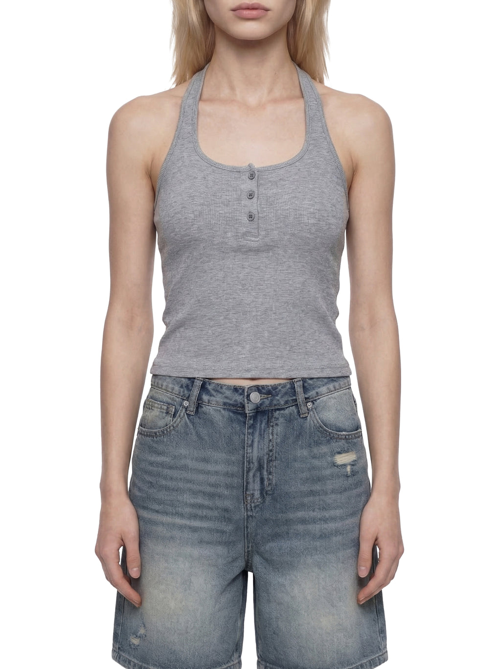 Women's Open Back Tank,Women's Tank Top,Women's Henley Ribbed Crop,Henly Ribbed,Women's Crop Tee